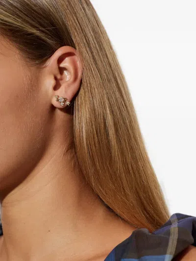 Vivienne Westwood Orb Heart Arrow Earrings In Gold