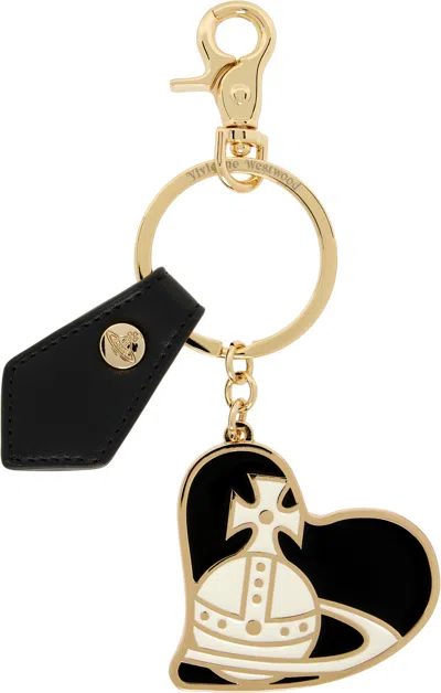 Vivienne Westwood Orb Heart Keychain In Multi
