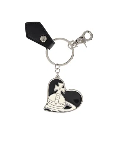 Vivienne Westwood Orb Heart Keyring In Gold