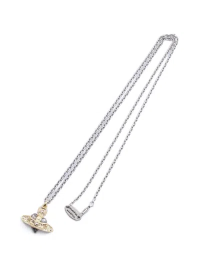 Pre-owned Vivienne Westwood Orb Heart Necklace In Gold