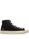 Vivienne Westwood Lace-up High-top Casual Shoes In Black