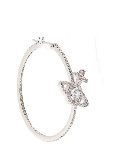 Vivienne Westwood Orb Hoop Earrings In Metallic