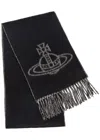 Vivienne Westwood Single Orb Double Scarf In Black