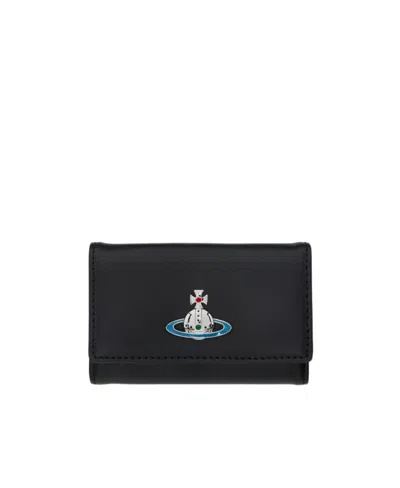 Vivienne Westwood Orb Key Bag In Black
