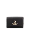 Vivienne Westwood Orb Leather Cardholder In Black