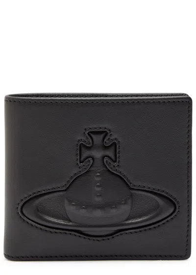 Vivienne Westwood Orb Leather Wallet In Black