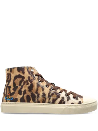 Vivienne Westwood Lace-up High-top Casual Shoes In Multi