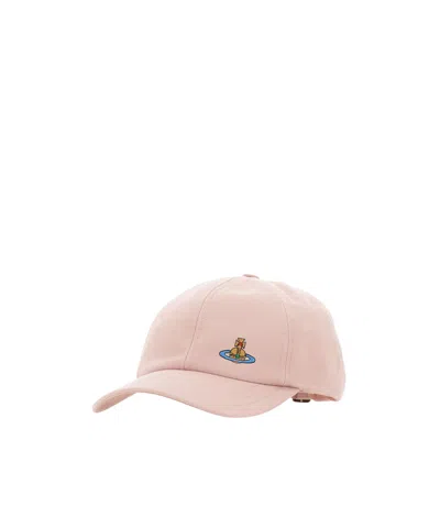 Vivienne Westwood Orb Logo Baseball Cap In Pink