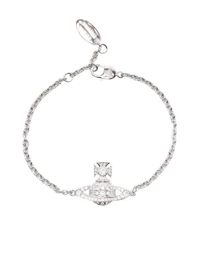Vivienne Westwood Orb-logo Bracelet In Metallic
