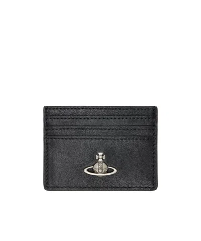 Vivienne Westwood Orb Logo Cardholder Wallet In Black