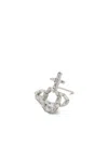 Vivienne Westwood Orb-logo Earrings In Metallic