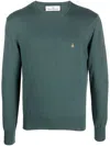Vivienne Westwood Orb Logo Embroidered Sweater In Grün
