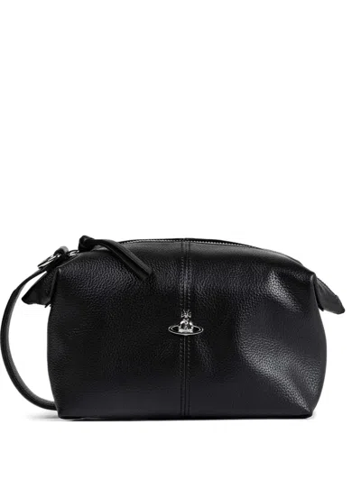 Vivienne Westwood Orb-logo Make-up Bag In Black