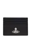 Vivienne Westwood Orb Logo-plaque Card Holder In Black