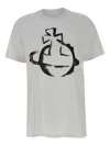 Vivienne Westwood Short-sleeved Cotton T-shirt With Abstract Graphic Design In White