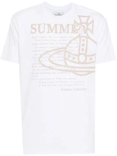 Vivienne Westwood Orb Logo Print T-shirt In White