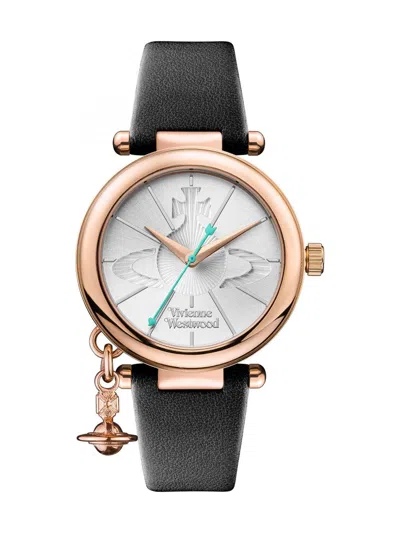 Vivienne Westwood Orb Logo Quartz Watch In Black