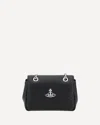 Vivienne Westwood Women Shoulder Bag With Orb Plaque In Black