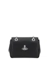 Vivienne Westwood Women Shoulder Bag With Orb Plaque In Black