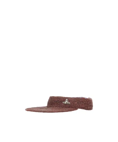 Vivienne Westwood Orb Logo Sun Hat In Brown