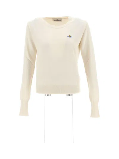 Vivienne Westwood Orb Logo Sweater In Neutral
