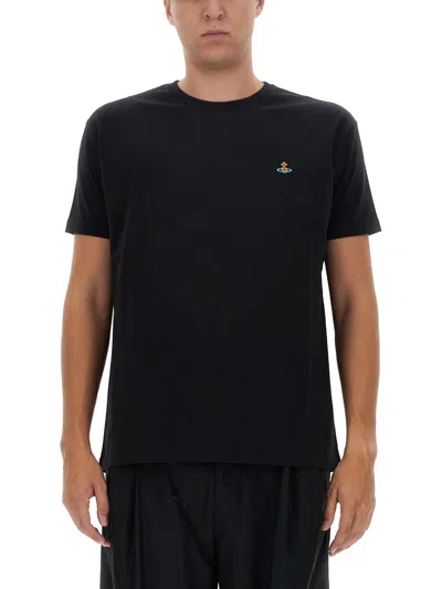 Vivienne Westwood Orb T-shirt With Logo In Black