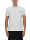 Vivienne Westwood White Crewneck T-shirt With Orb Logo Detail On The Front In Cotton Woman In White