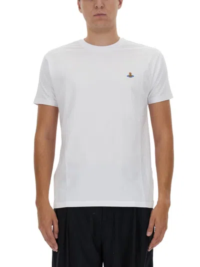 Vivienne Westwood Orb Logo Tshirt In White