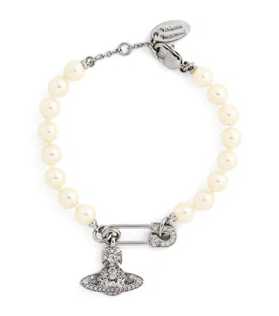 Vivienne Westwood Orb Lucrece Bracelet In Silver