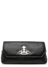 Vivienne Westwood Orb Mini Faux Leather Pouch In Black