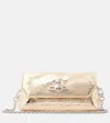 Vivienne Westwood Orb Mini Metallic Leather Clutch In Gold