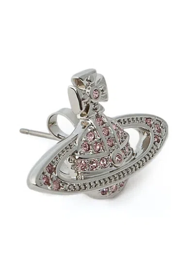 Vivienne Westwood Orb Motif Bas-relief Earrings In Metallic