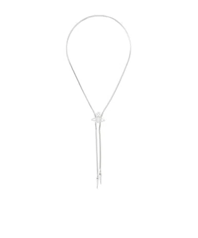 Vivienne Westwood Orb-motif Bolo Tie In White