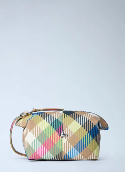 Vivienne Westwood Orb Motif Comestic Bag In Sand