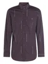 Vivienne Westwood Striped Pattern Button-down Collar Long Sleeves Shirt In Purple