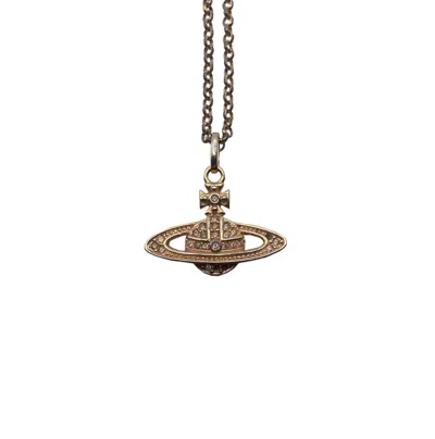 Pre-owned Vivienne Westwood Orb Necklace In Gold
