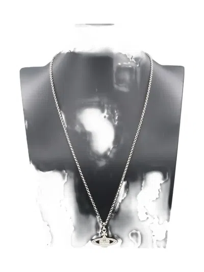 Pre-owned Vivienne Westwood Orb Necklace In Silver