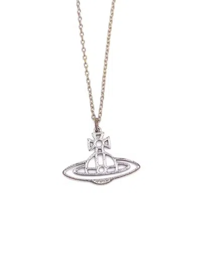 Pre-owned Vivienne Westwood Orb Necklace In Silver