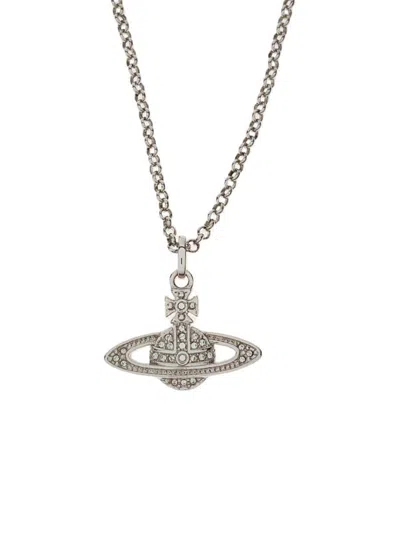 Pre-owned Vivienne Westwood Orb Necklace In Silver