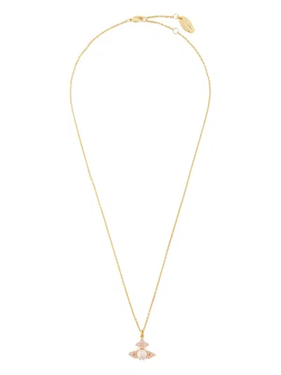 Vivienne Westwood Orb-pearl Flower Necklace In Gold