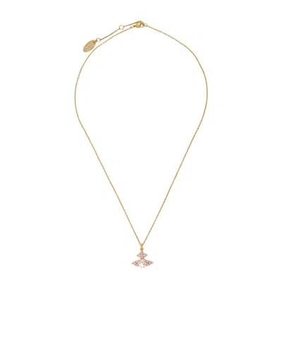 Vivienne Westwood Orb-pearl Flower Necklace In Gold