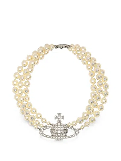 Vivienne Westwood Orb Pearl-embellished Necklace In Neutral