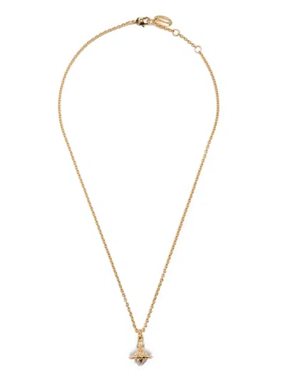 Vivienne Westwood Orb-pendant Chain Necklace In Gold