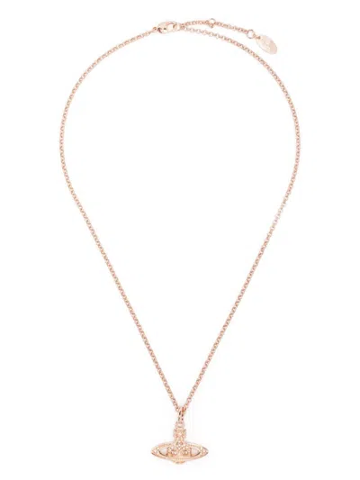 Vivienne Westwood Orb-pendant Crystal-embellished Necklace In Gold