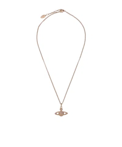 Vivienne Westwood Orb Pendant Embellished Necklace In Yellow