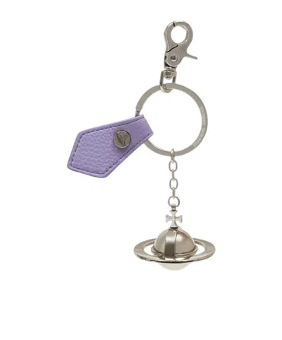 Vivienne Westwood Orb Pendant Keyring In Silver