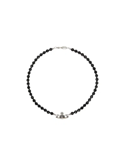 Vivienne Westwood Orb Pendant Necklace In Black