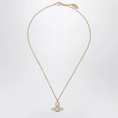Vivienne Westwood Orb Pendant Necklace In Gold With Crystals