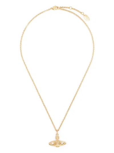 Vivienne Westwood Orb Pendant Necklace With Crystals Accessories