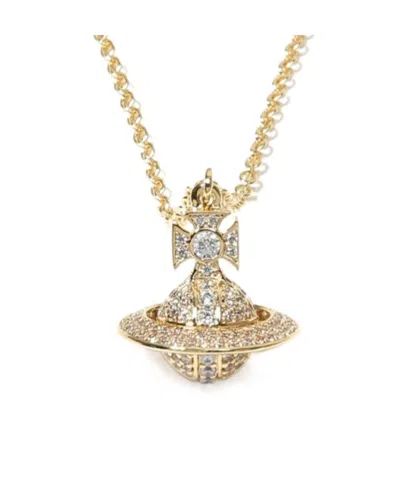 Vivienne Westwood Orb Pendant Necklace In Yellow